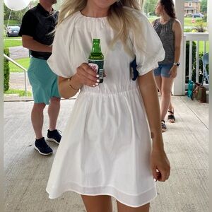 White Babydoll Graduation Dress